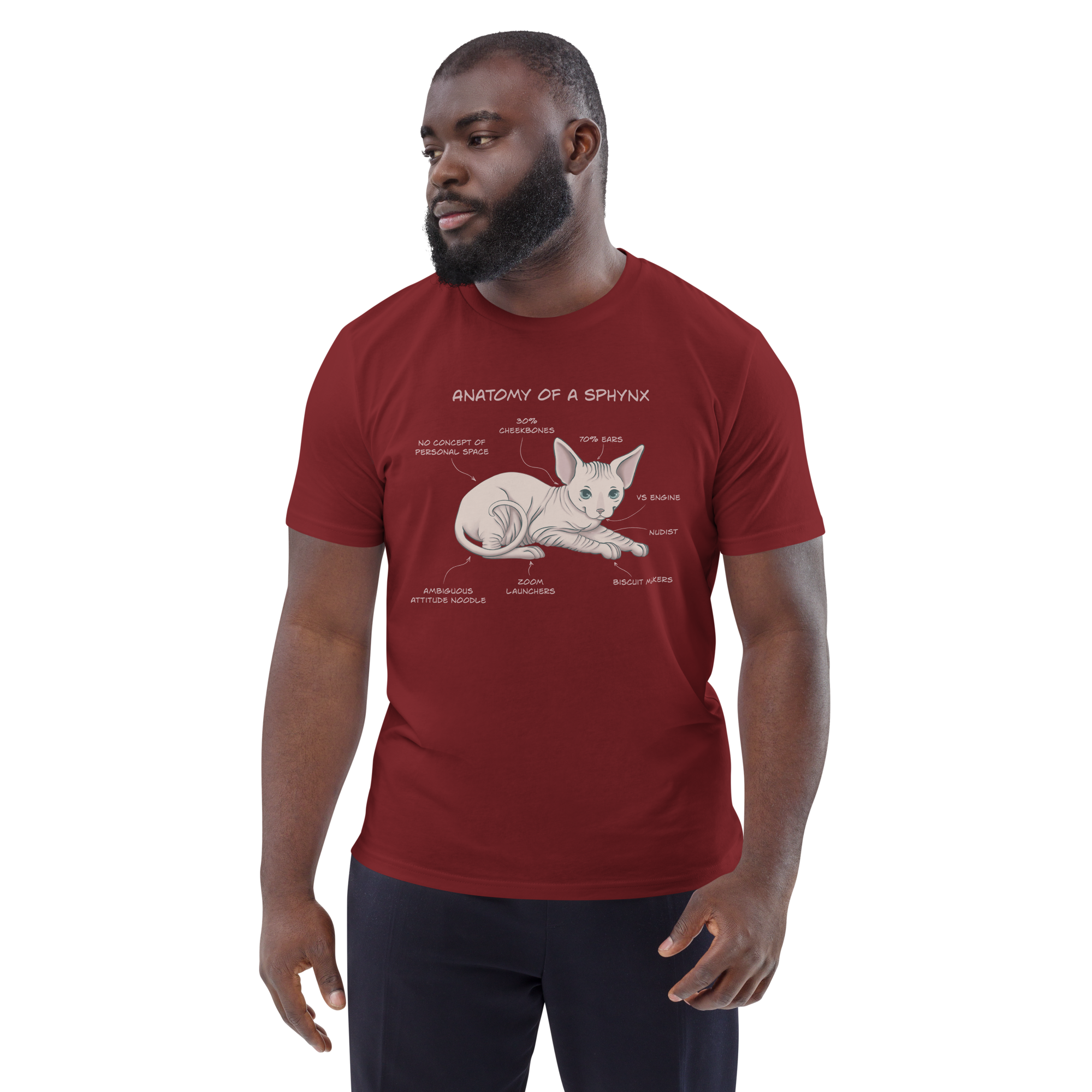 Sphynx Cat Organic T-Shirt – Eco-Friendly Unisex Tee for Cat Lovers
