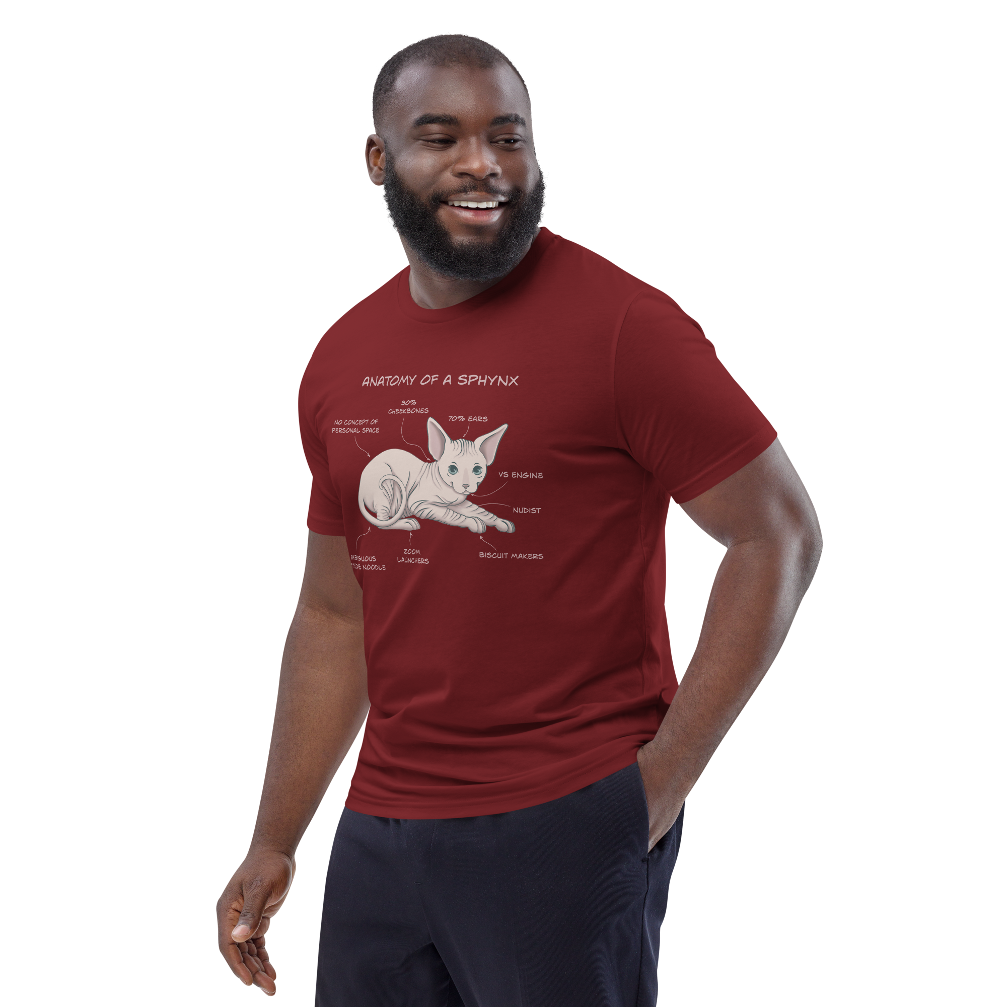 Sphynx Cat Organic T-Shirt – Eco-Friendly Unisex Tee for Cat Lovers