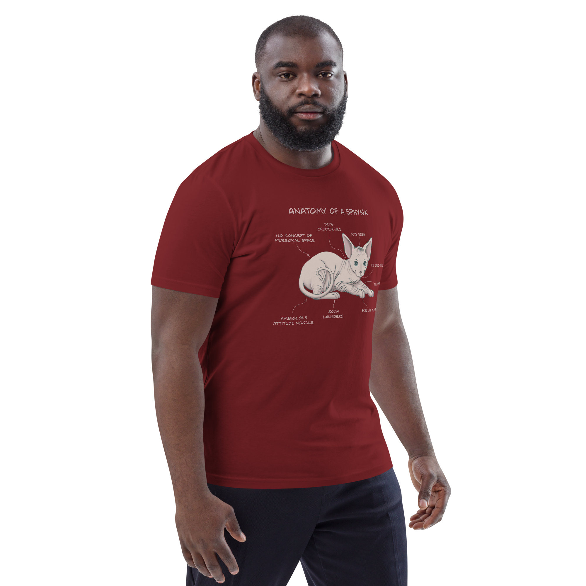 Sphynx Cat Organic T-Shirt – Eco-Friendly Unisex Tee for Cat Lovers