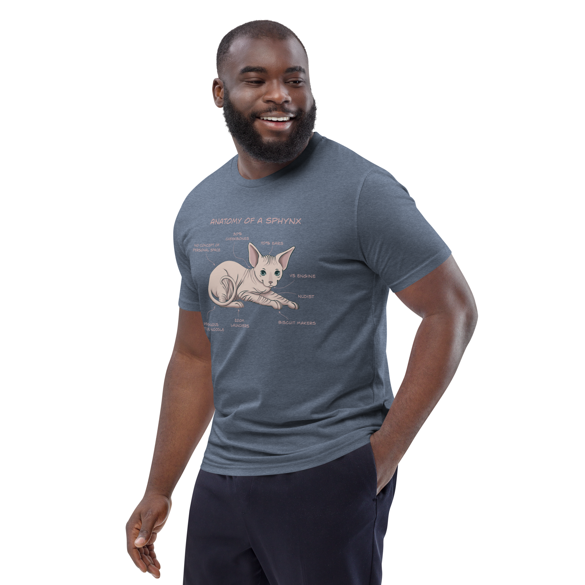 Sphynx Cat Organic T-Shirt – Eco-Friendly Unisex Tee for Cat Lovers