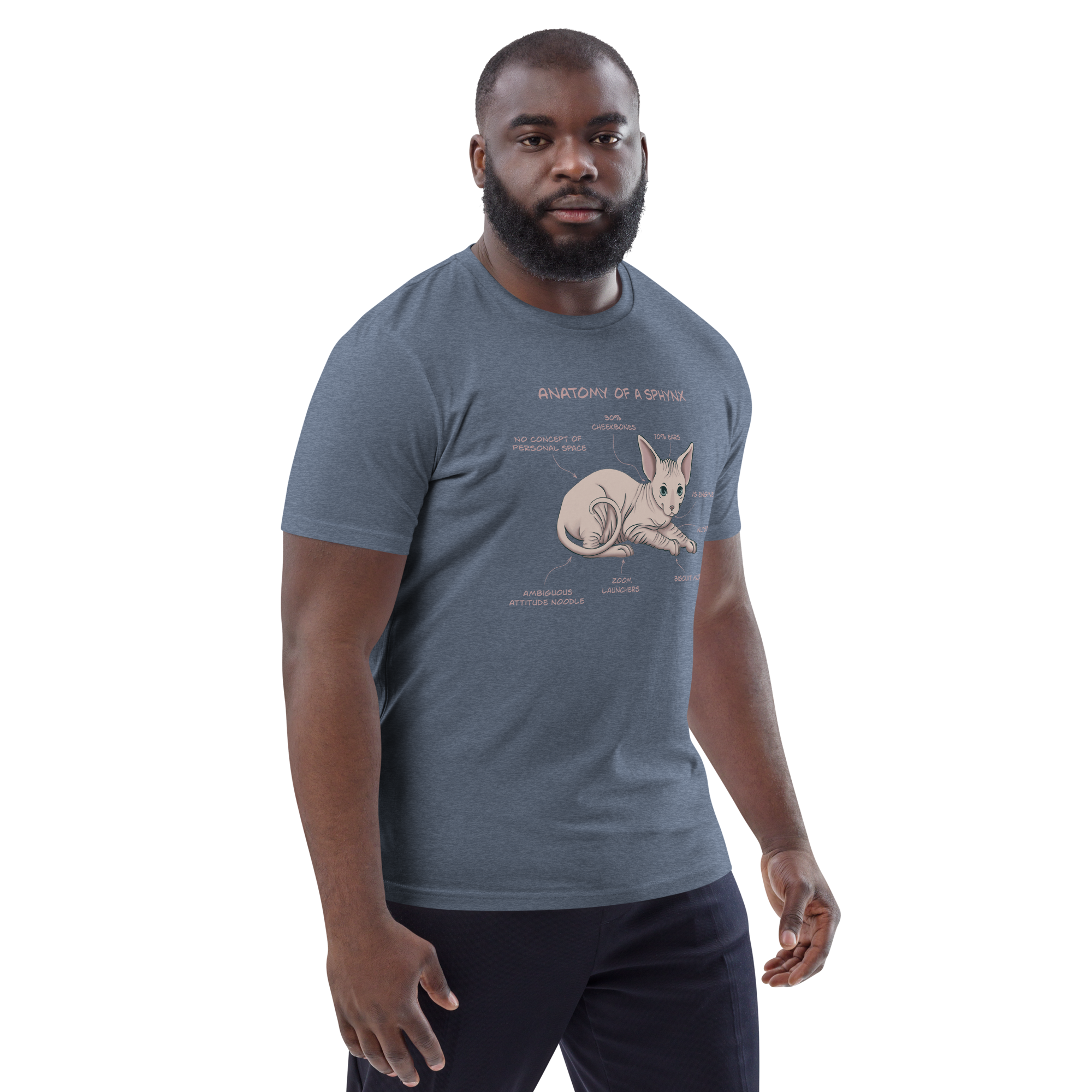 Sphynx Cat Organic T-Shirt – Eco-Friendly Unisex Tee for Cat Lovers