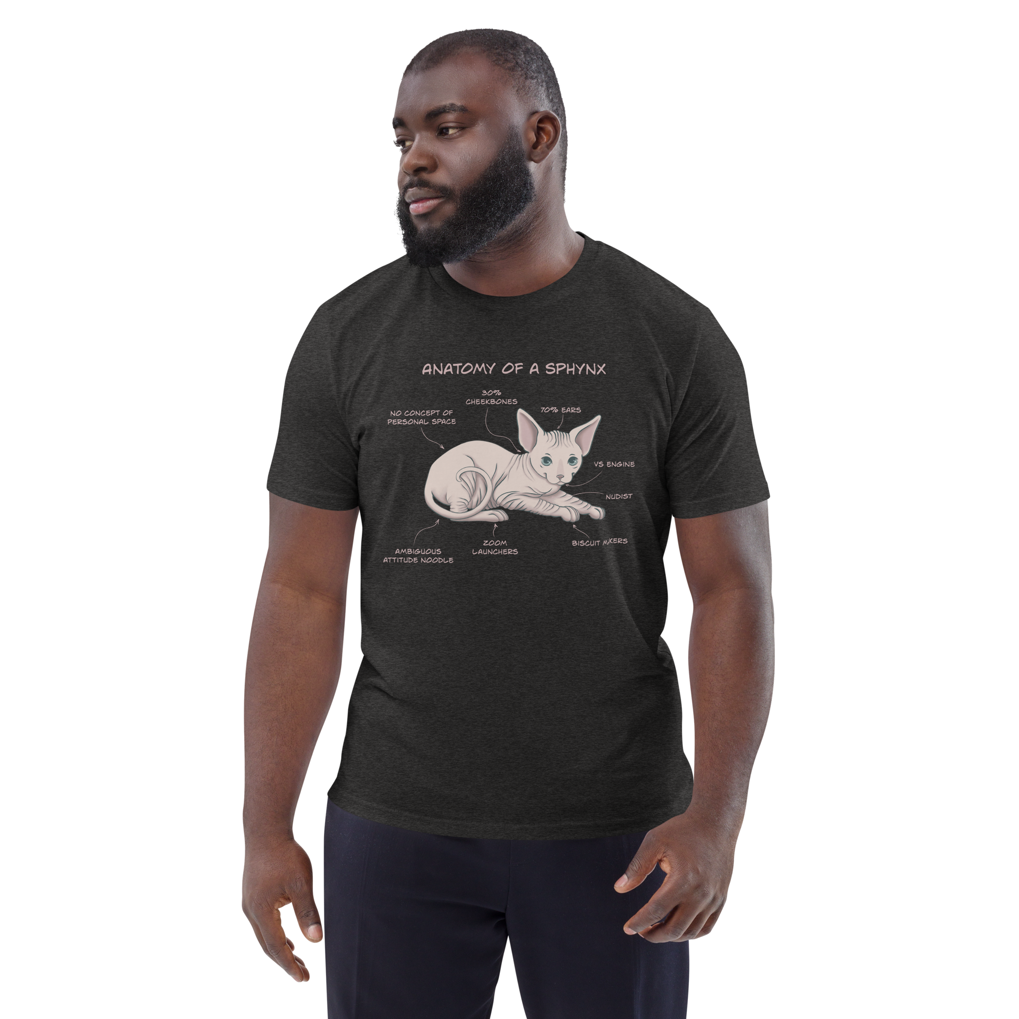 Sphynx Cat Organic T-Shirt – Eco-Friendly Unisex Tee for Cat Lovers