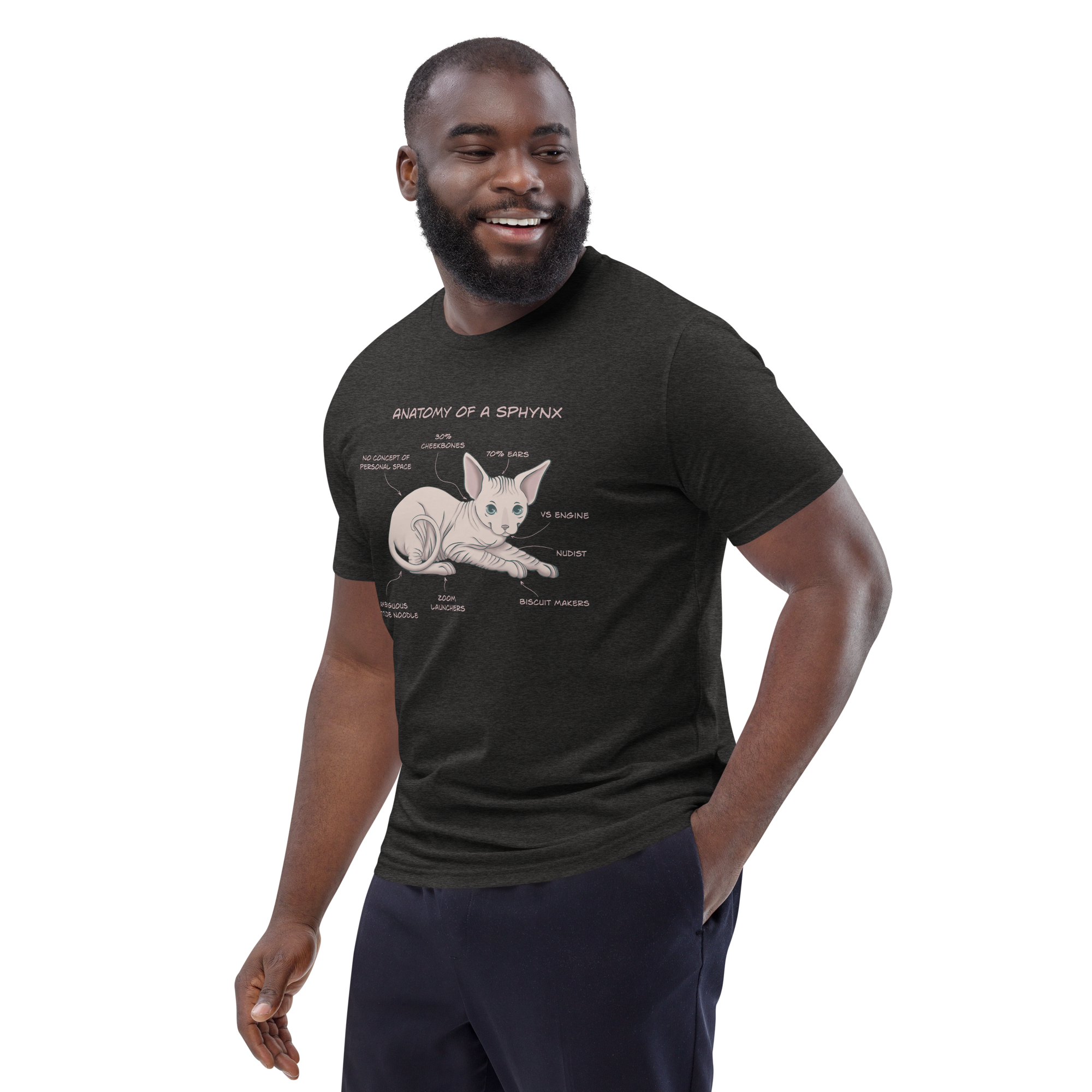 Sphynx Cat Organic T-Shirt – Eco-Friendly Unisex Tee for Cat Lovers