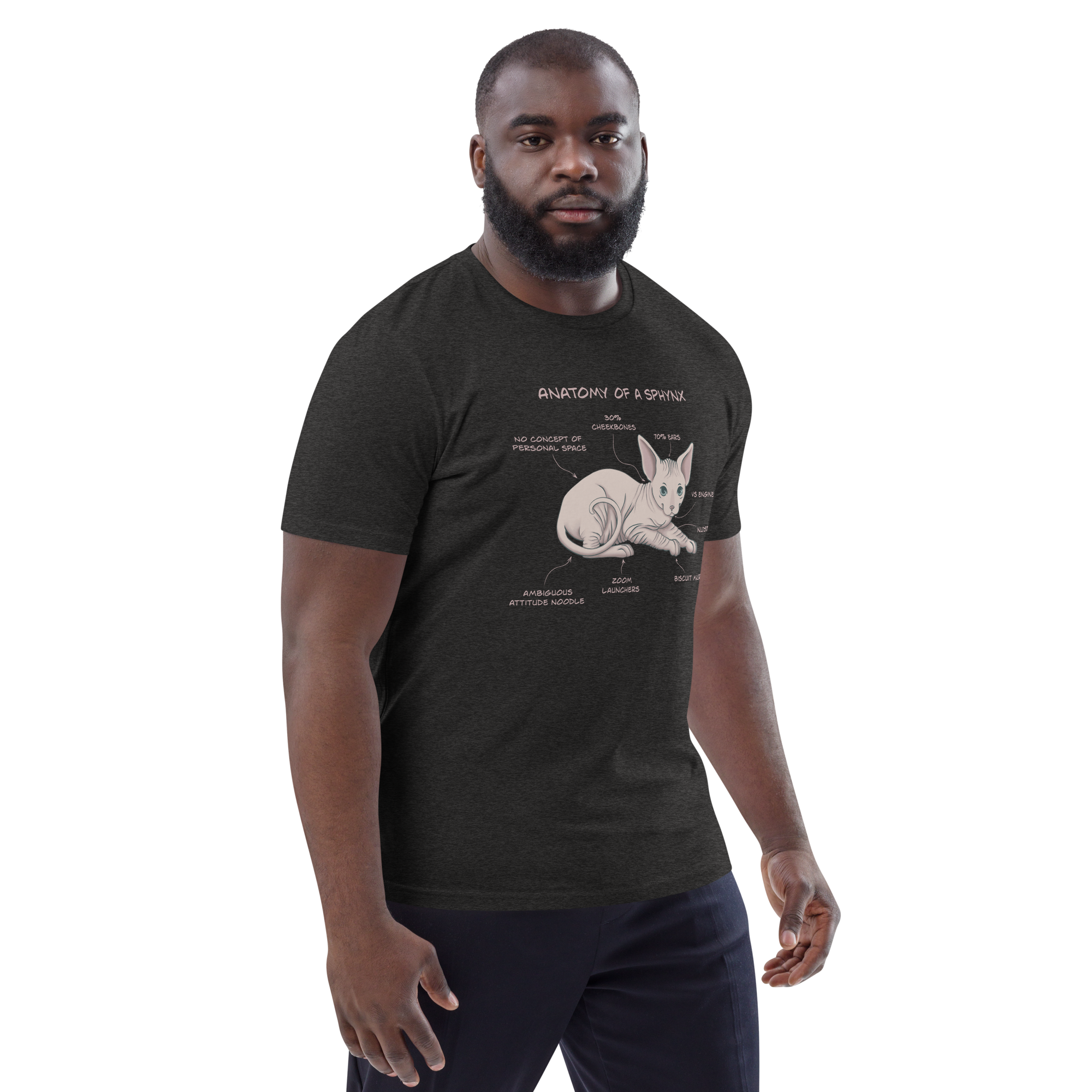 Sphynx Cat Organic T-Shirt – Eco-Friendly Unisex Tee for Cat Lovers