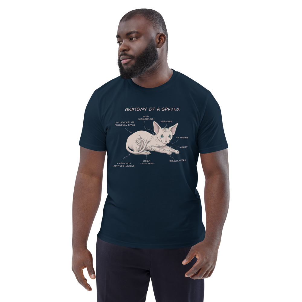 Sphynx Cat Organic T-Shirt – Eco-Friendly Unisex Tee for Cat Lovers