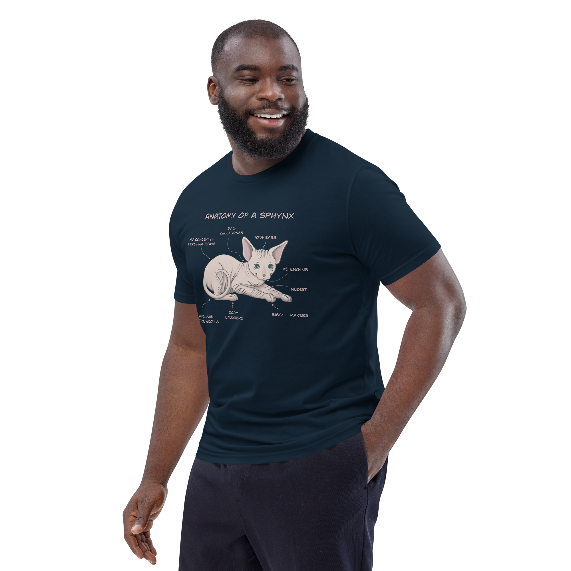 Sphynx Cat Organic T-Shirt – Eco-Friendly Unisex Tee for Cat Lovers
