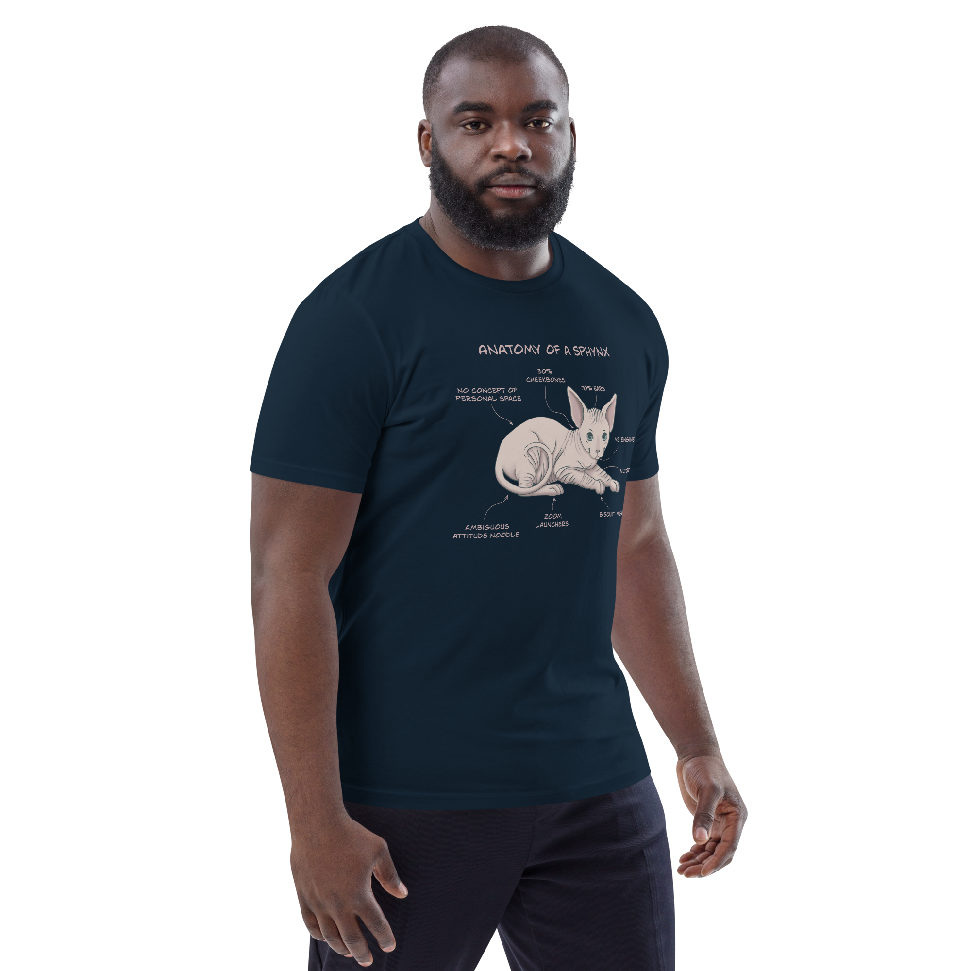 Sphynx Cat Organic T-Shirt – Eco-Friendly Unisex Tee for Cat Lovers