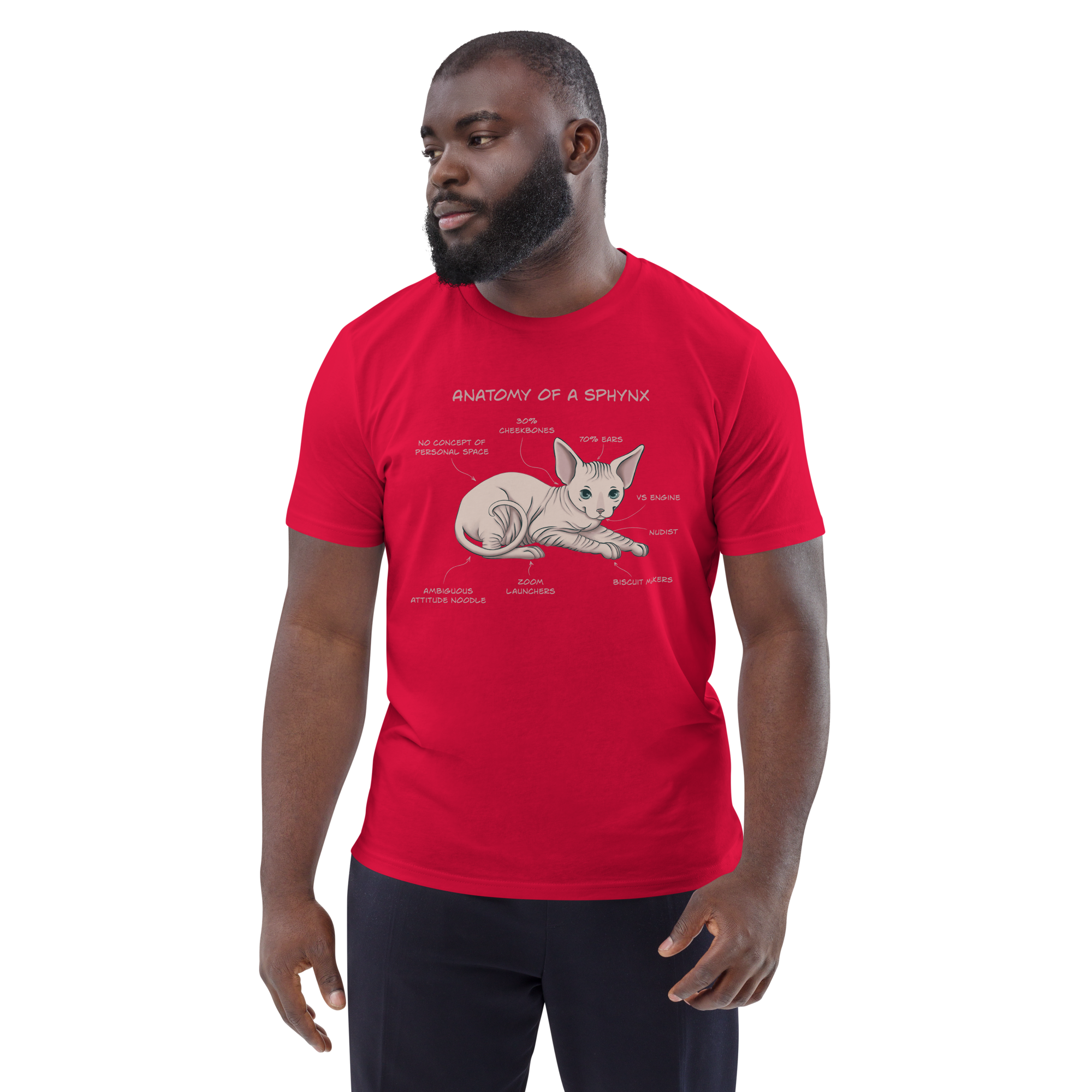 Sphynx Cat Organic T-Shirt – Eco-Friendly Unisex Tee for Cat Lovers