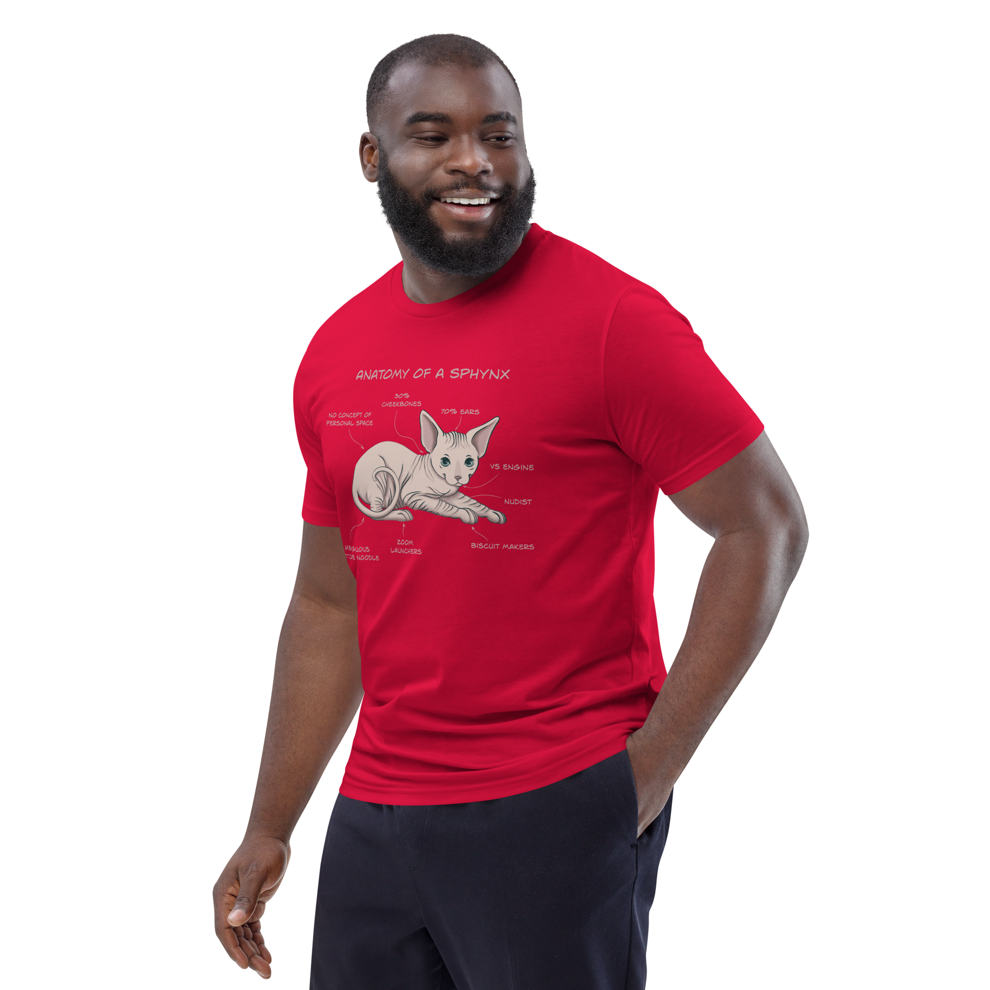 Sphynx Cat Organic T-Shirt – Eco-Friendly Unisex Tee for Cat Lovers
