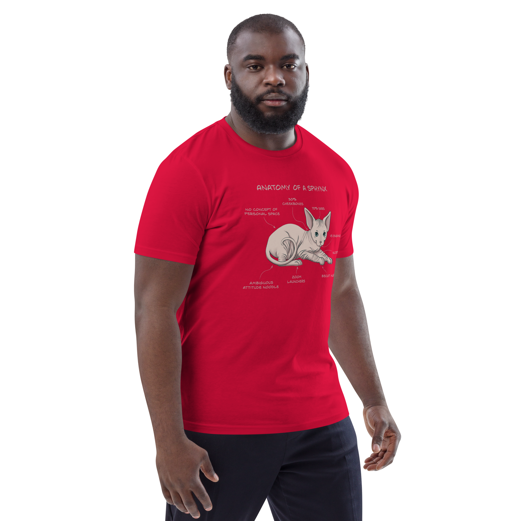 Sphynx Cat Organic T-Shirt – Eco-Friendly Unisex Tee for Cat Lovers