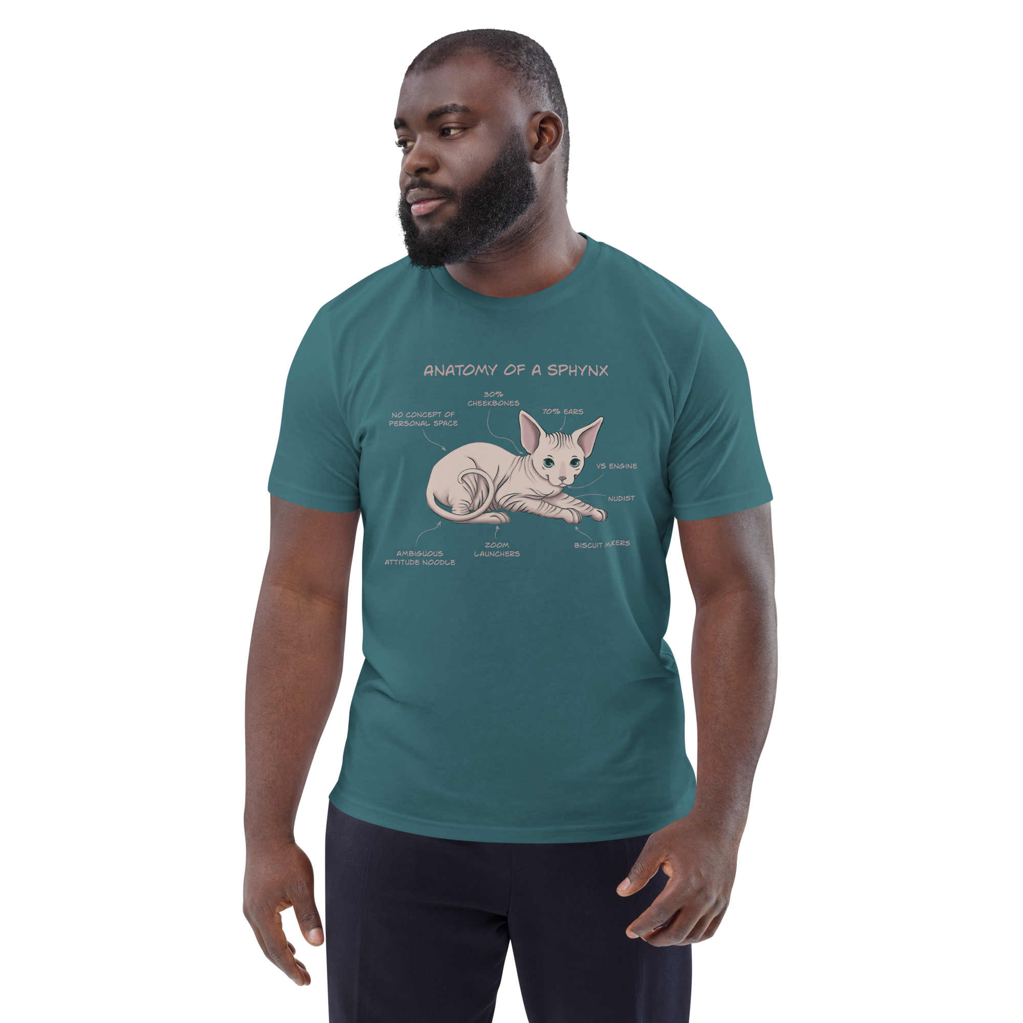 Sphynx Cat Organic T-Shirt – Eco-Friendly Unisex Tee for Cat Lovers