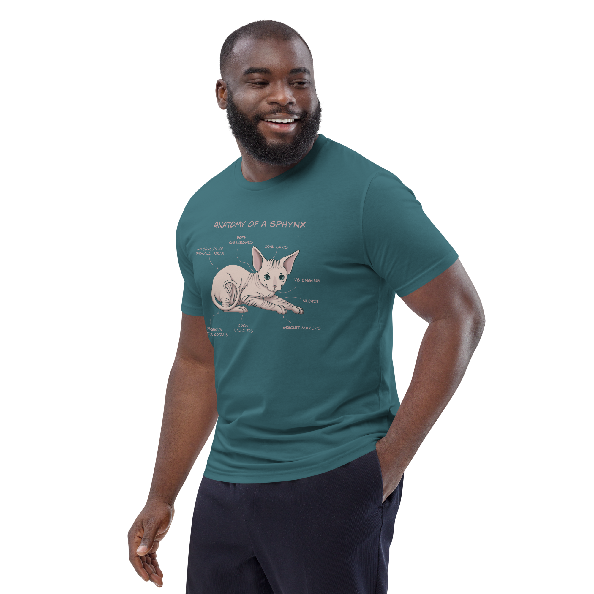Sphynx Cat Organic T-Shirt – Eco-Friendly Unisex Tee for Cat Lovers