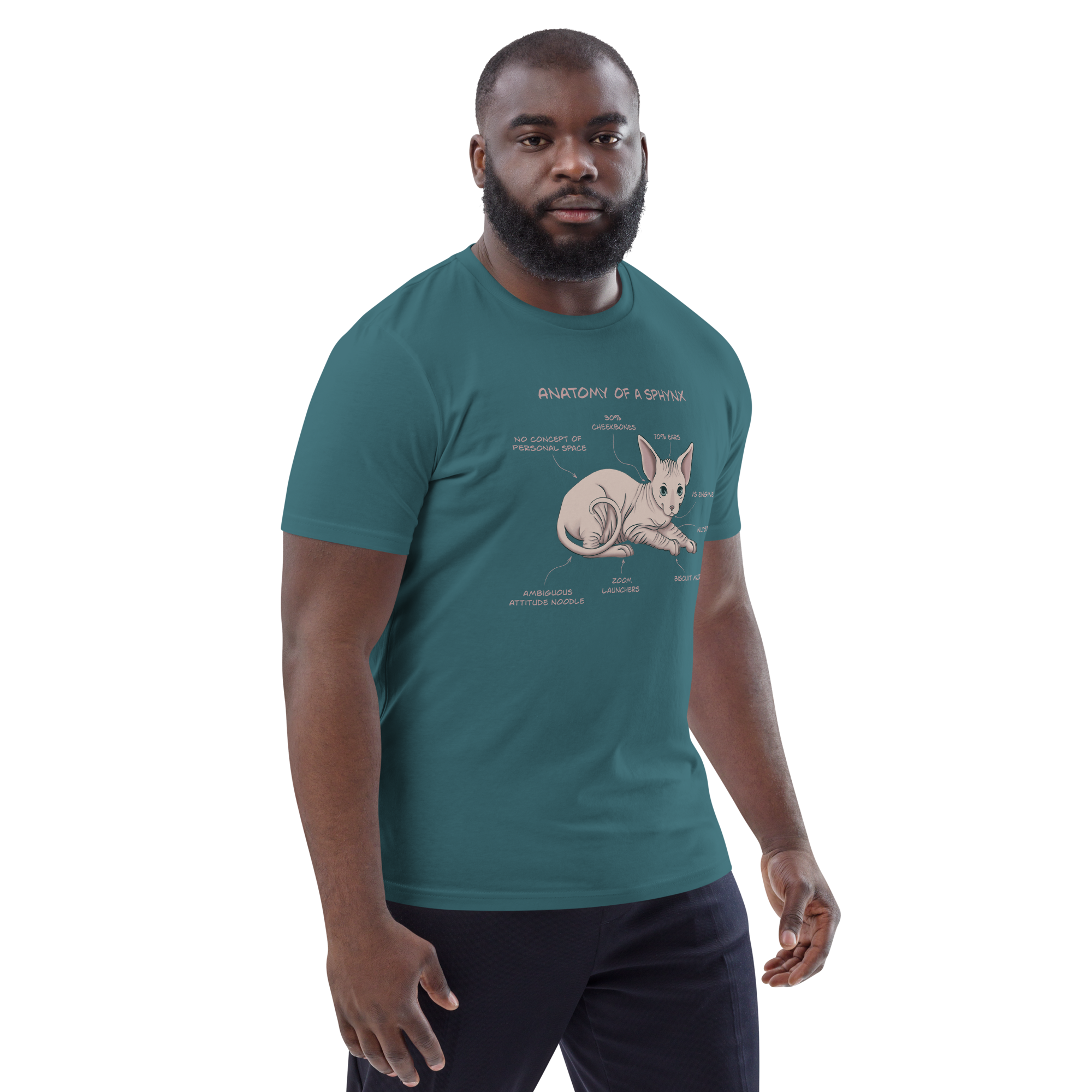 Sphynx Cat Organic T-Shirt – Eco-Friendly Unisex Tee for Cat Lovers