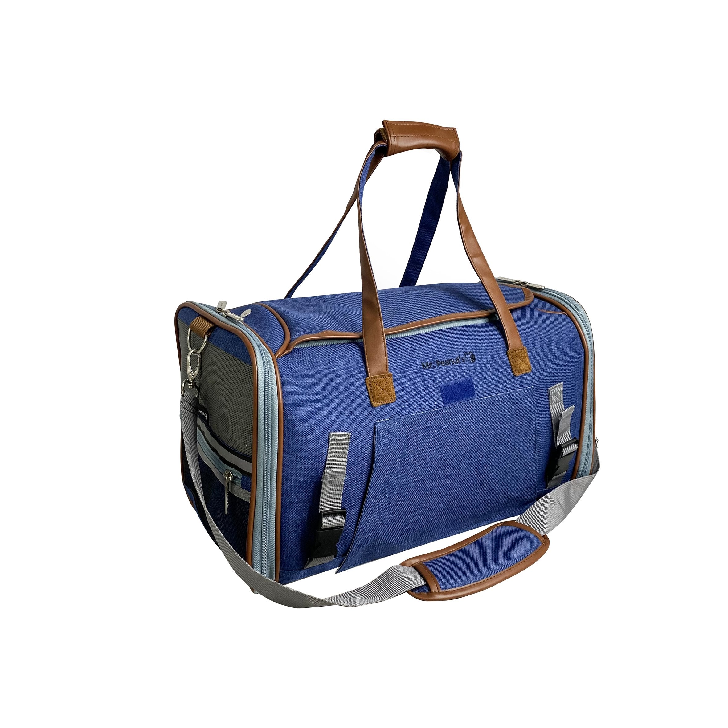Mr. Peanut’s Gold Series Expandable Pet Carrier – Airline Compliant Soft-Sided Travel Bag for Small Dogs & Cats